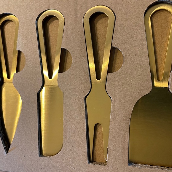 Champagne Gold Cheese Knife Set - Picture 2 of 6